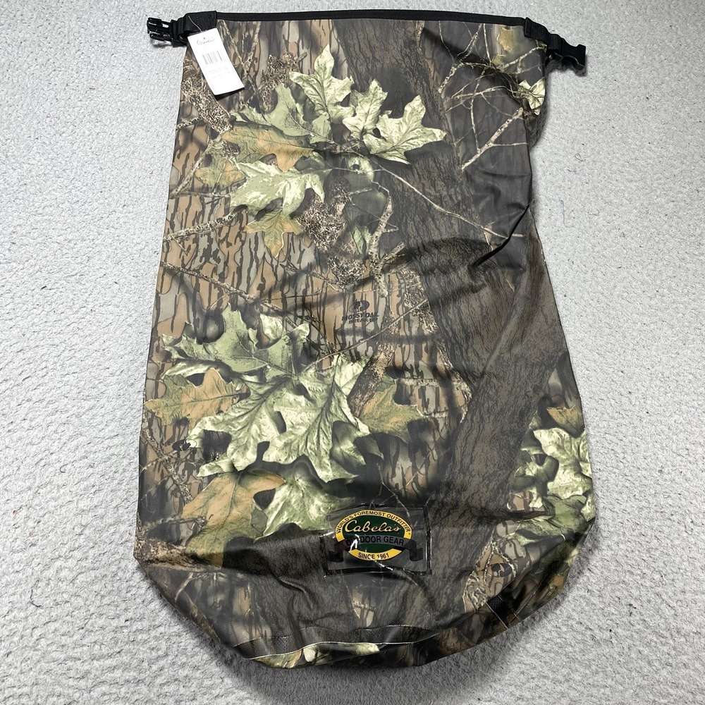Vintage Cabela's Boundary Waters II Roll Top Dry Bag Large Mossy Oak Camo